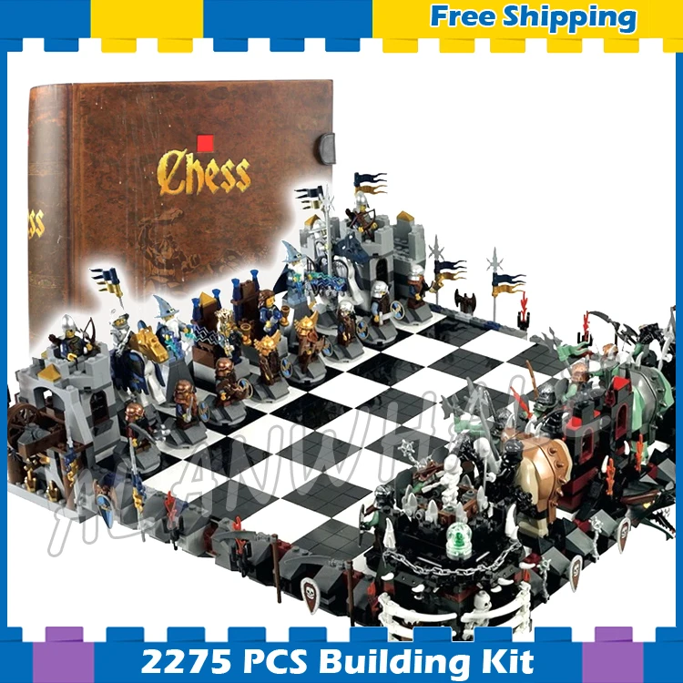 

2275pcs Magic Castle Giant Chess Collection Knights Kingdoms 16019 Model Building Blocks Assemble Gifts set Compatible With Lego