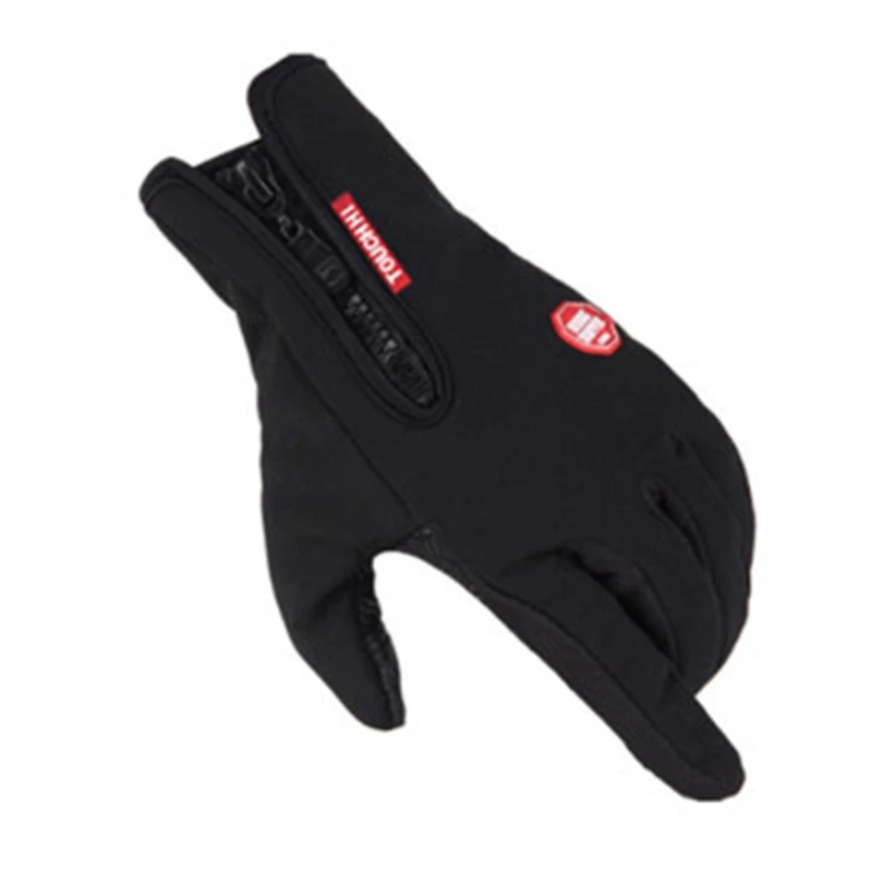 1 Pairs Gloves Anti Slip Windproof Thermal Warm Touchscreen Glove Breathable Tactico Winter Men Women Black Zipper Gloves tactical gloves