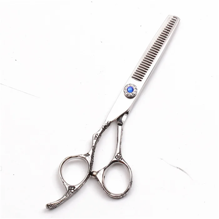 Для левой руки 5," 16 см гравировка логотипа 440C парикмахерские ножницы для резки филировочные ножницы Профессиональные ножницы для волос C8002 - Цвет: C8002 Yin T 5.5N