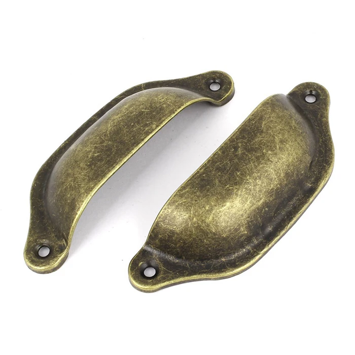 98MM long vintage antique medicine handle drawer handle shells