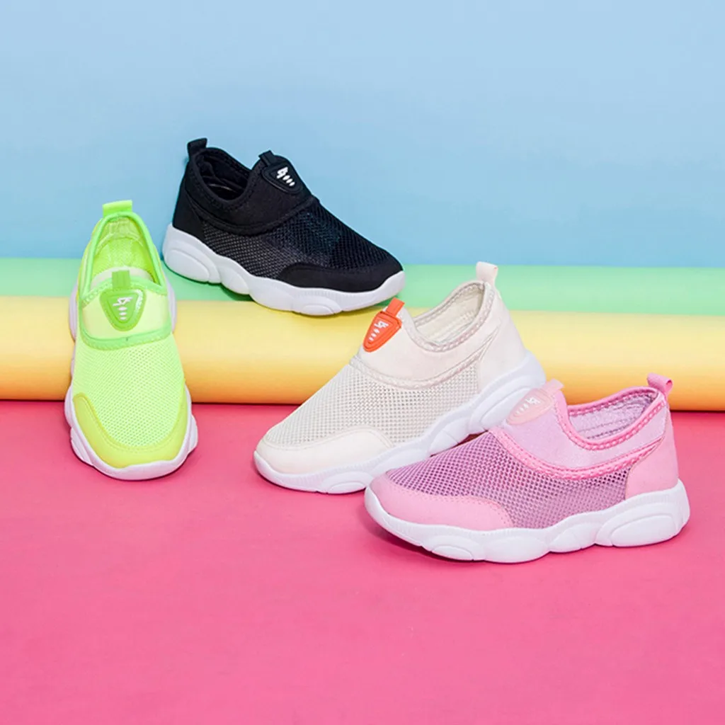 

MUQGEW Children Kids Baby Boys Girls Mesh Candy Color Sport Run Sneakers Casual Shoes sapato infantil basket enfant garcon
