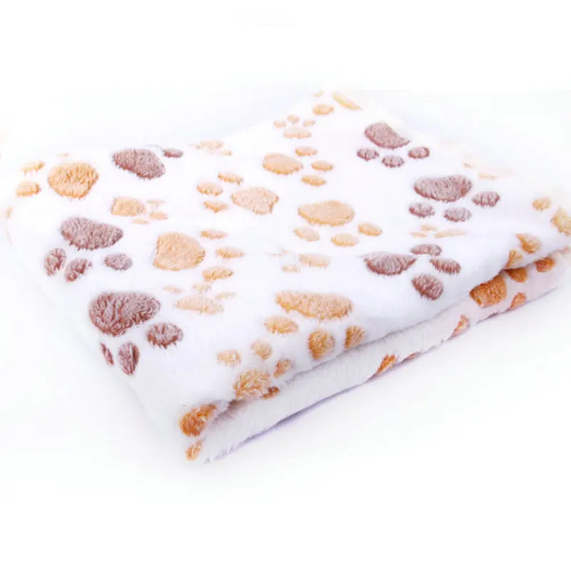 Теплое одеяло для собаки для питомца милая собака простыня для кошек Коралловый Флис щенок спальный коврик для кровати подушки для маленьких товары для животных, собак - Цвет: beige