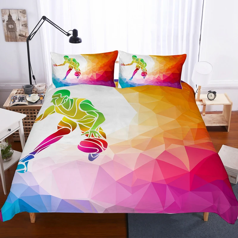 Yi Chu Xin 3d Luxury Bedding Sets Queen Size Boy Sport Duvet Cover Set King Comforter Kids Bedline Bed Set