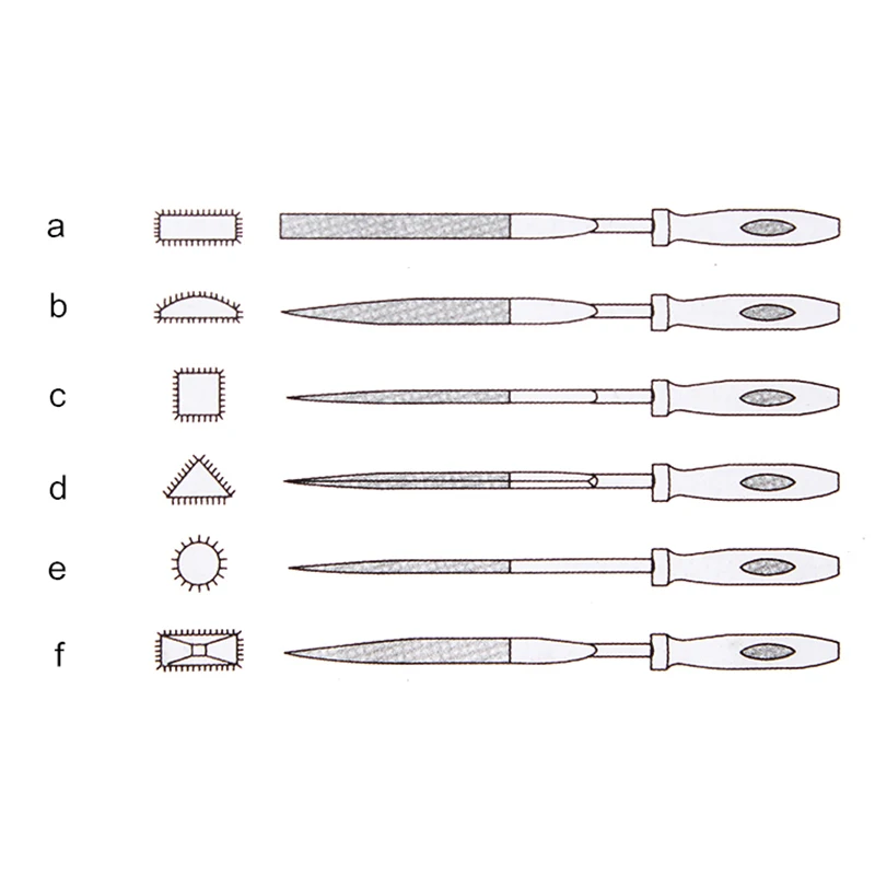 6 шт./компл. игольчатые напильники 140/160/180 мм металлический файловый набор точильных камней для ножей из резьба по дереву ювелирные изделия шлифовальный ручной надфиль инструменты