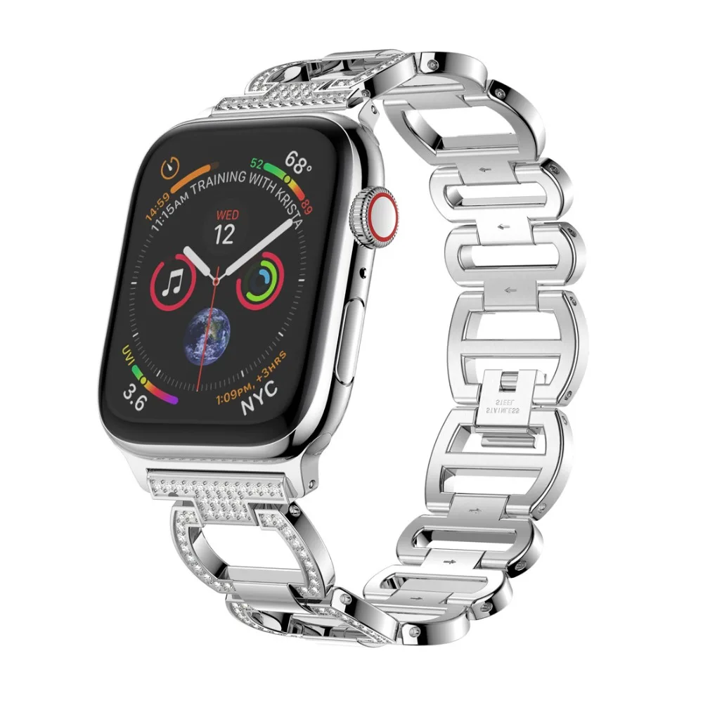 Ремешок из нержавеющей стали для Apple Watch Band браслет apple watch 5 4 3 band 44 мм/40 мм с