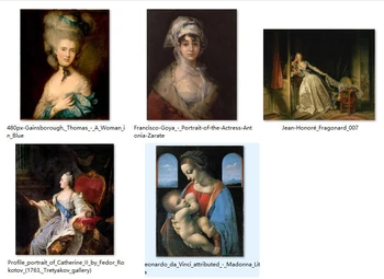 

5pcs -GOOD quality-TOP art -Russian Hermitage Museum Empress Catherine II Madonna Antonia Zarate Stolen Kiss painting print art