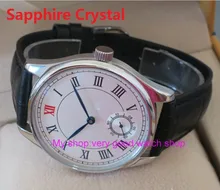 Sapphire Crystal 44mm PARNIS White dial Asian 6498 Mechanical Hand Wind movement men’s watch Mechanical watches 198