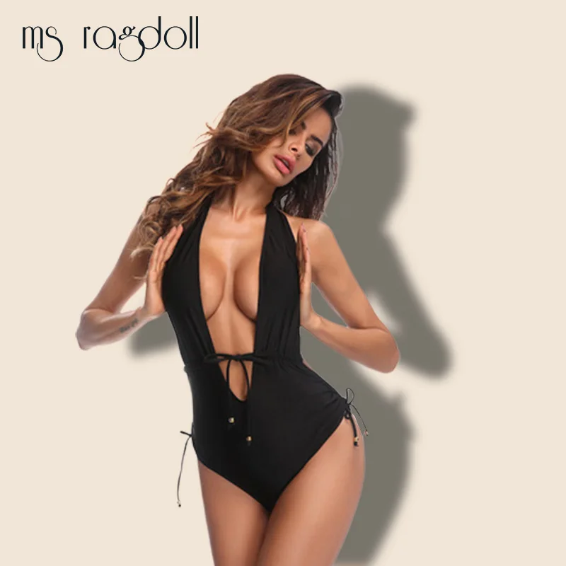 

Swimming Suit For Women Summer Solid Swimwear Female Backless Bikini Women Push Up Beaching Wear High Waist Swimsuit One Piece