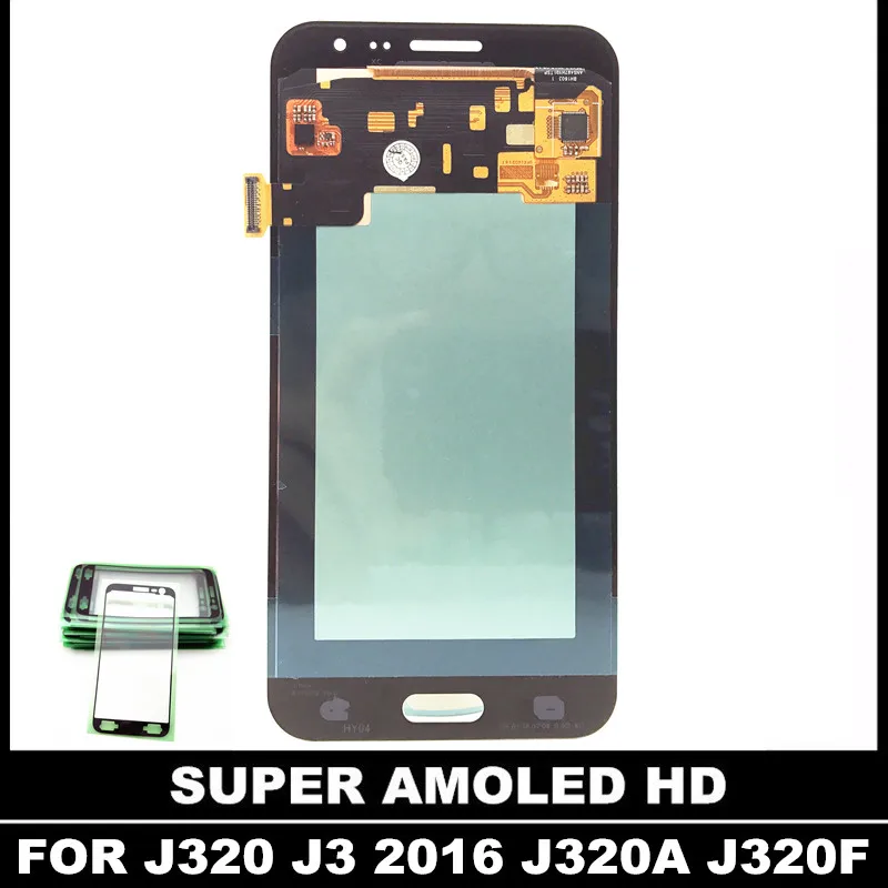 AMOLED lcd s для samsung Galaxy J3 J320 J320A J320F J320P J320FN телефон ЖК-дисплей сенсорный дигитайзер экран яркая регулировка