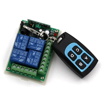 

New DC24V 4CH RF Wireless Remote Control System Teleswitch Waterproof Transmitter and Receiver Universal Gate Remote Control