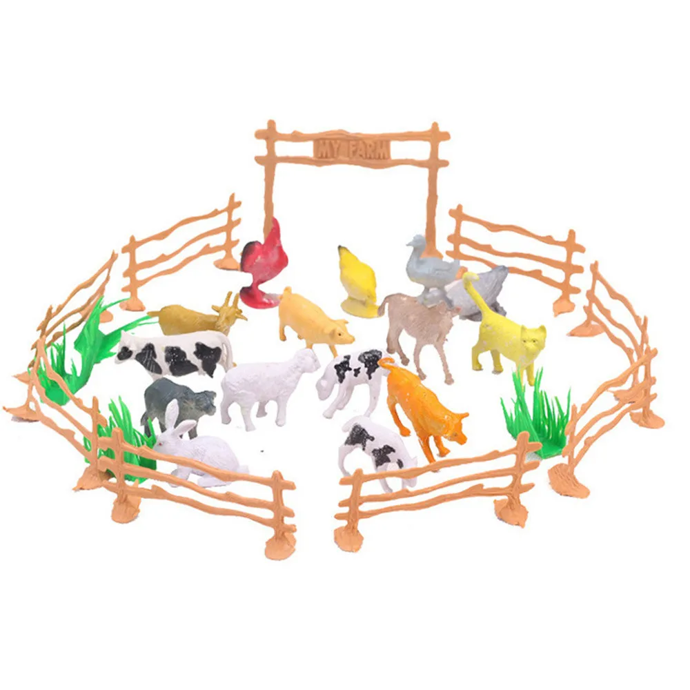 15pcs Cute Lovely Plastic Educational Simulated Farm Animals Model Toy For Kids Children 2018 | Игрушки и хобби