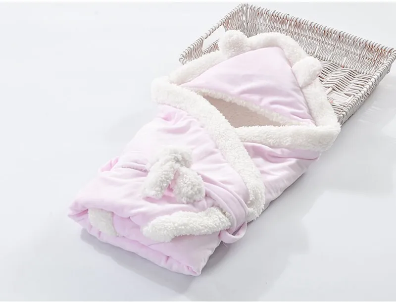 Детское одеяло для пеленания, Двухслойное флисовое зимнее теплое спальное одеяло, конверт, аксессуары для коляски, мягкое одеяло