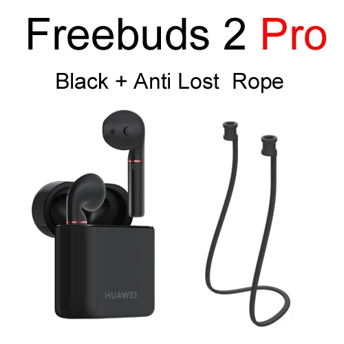Huawei Freebuds 2 Pro Huawei Bluetooth Headset CM-H2 Wireless earphone Hi-Fi Waterproof IP54 Tap control Wireless Charge - Цвет: 2 Pro Black Add Rope