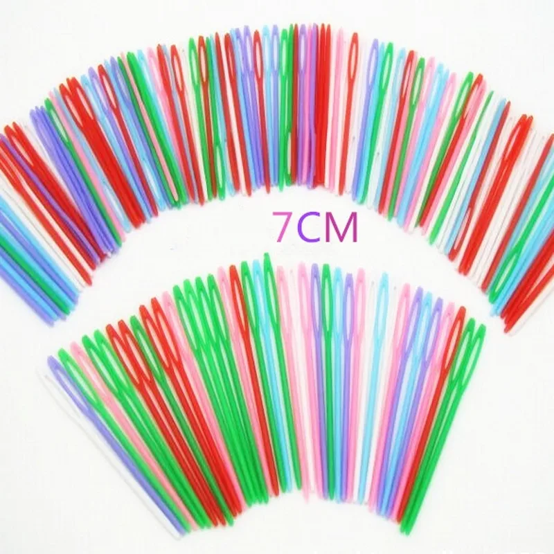 100 pcs Large Eye Sewing Needles Plastic Wool Sewing Embroidery