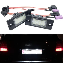 2x белый 7000K 18SMD 12V светодиодный Подсветка регистрационного номера лампы комплект в сборе для Porsche Cayenne 955 957 для Фольксваген Touareg Tiguan
