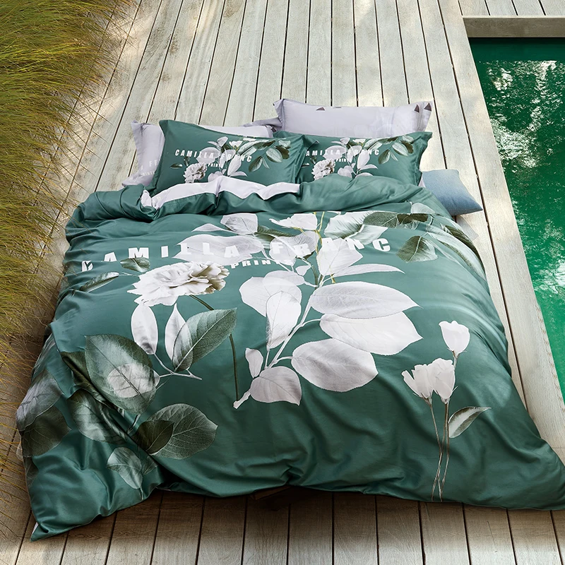 Summer Soft 4Pcs Queen King size Bedding set Super Soft 100Cotton Bed