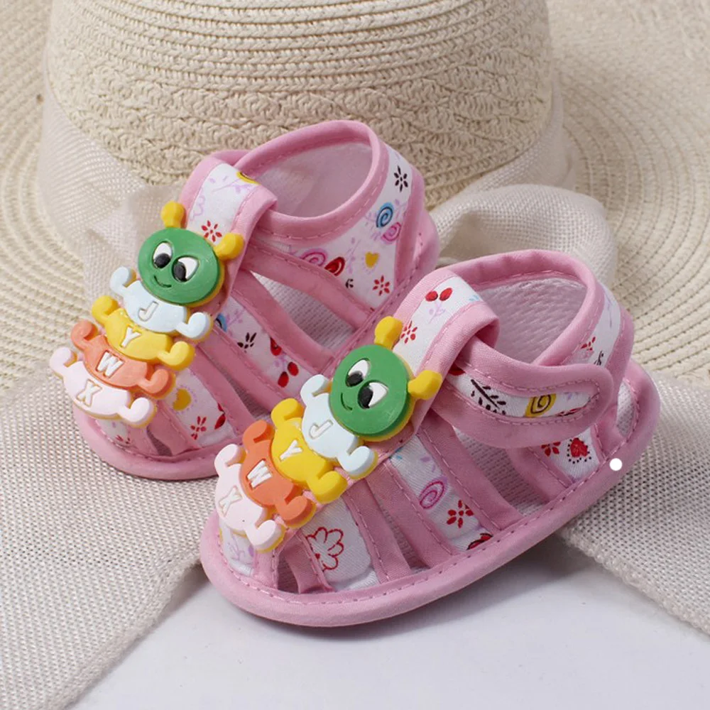 

2017 wholesale new cartoon summer baby shoes cartoon baby sandal cloth soft solo sandals baby shoes for 0-1 years old Baby TL30