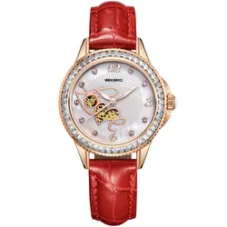 SEKARO 2837 швейцарские часы для женщин Элитный бренд тенденции моды кварцевые часы женские часы натуральная водонепроница Простой ремень