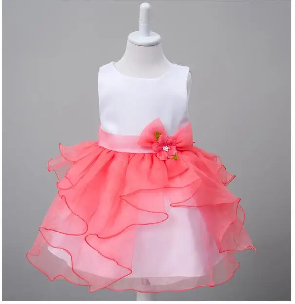 Baby Girls Formal Dresses 2017 Summer Flowers Newborn Gown Infant Girl