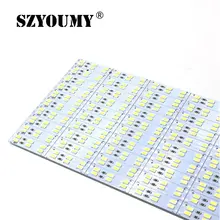 SZYOUMY 1 м двухрядная светодиодная жесткая лента 5630 5730 бар светильник 144 светодиодов/м DC12V неводостойкий жесткий светильник 100 м/лот