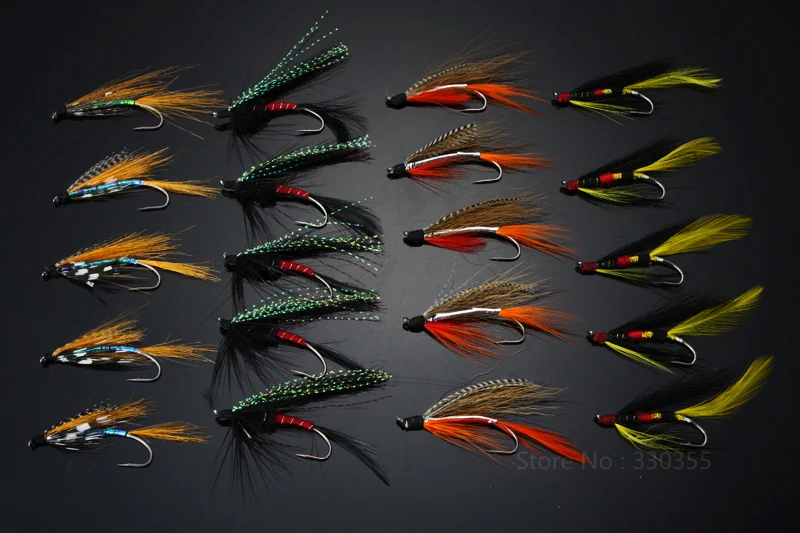 Prix pour 40 Pcs Mouches à Saumon Simples Noir/Orange Sea Salmon Trout Fly Mouche De Pêche Prix pour 40 Pcs Mouches à Saumon Simples Noir/Orange Sea Salmon Trout Fly Mouche De Pêche