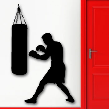 

YOYOYU Wall Decal Sports Wall Head Wall Sticker Boxing Boxer Punching Bag Martial Home Decoration Accessories vinyl Poster YO015