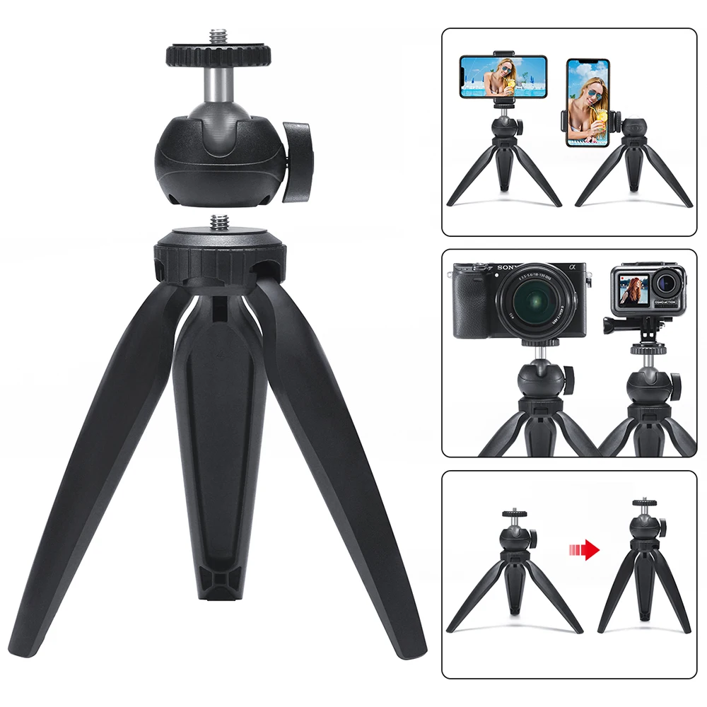 

Ulanzi Phone Holder Mini Smartphone Tripod Monopod Stand For iPhone 7 8 X XR XS Samsung S8 S9 S10 Gopro DJI Osmo Action Camera