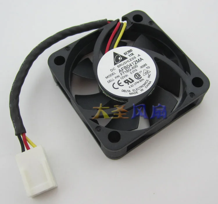 AFB0412MA 12V 0.07A 4CM 4010 3-проводной Вентилятор охлаждения с двумя шарикоподшипниками |