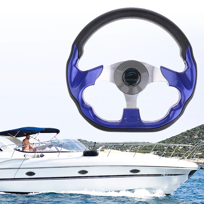 320mm Boat Steering Wheel Nondirectional 3 Spoke 3/4" Tapered Shaft For Marine Vessels Yacht