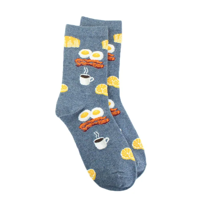[EIOISAPRA] 85% новые модные забавные носки из чесаного хлопка в стиле Харадзюку Женские Дышащие Повседневные Носки с рисунком еды и фруктов - Цвет: 20