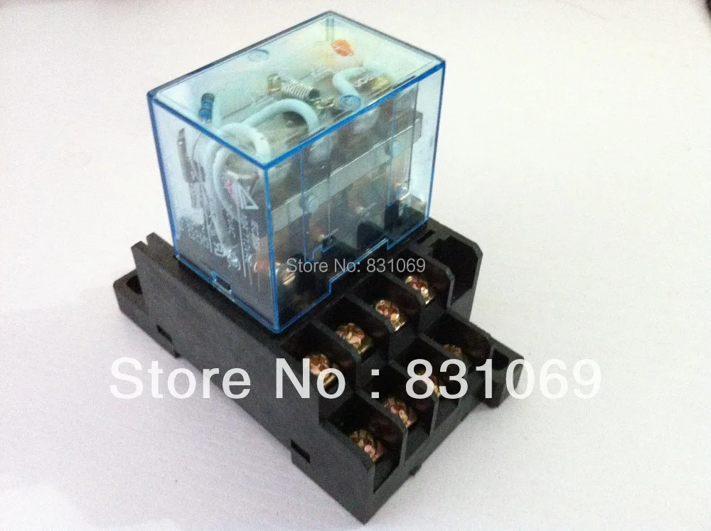10 комплектов LY4NJ HH64P AC 110 В катушка 14PIN 10A реле питания 4PDT с гнездом PTF14A|relay rating|relay