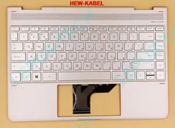Русский RU раскладка клавиатуры для hp 13-W с подсветкой с palmrest цвета: белый, серебристый цвет