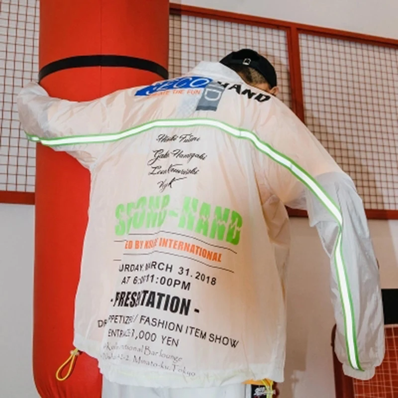 Reflective Bomber Jacket Men Harajuku Hip Hop Streetwear Mens Casual Jackets Patchwork Pilot Windbreaker Jaqueta Masculina 6Jk02