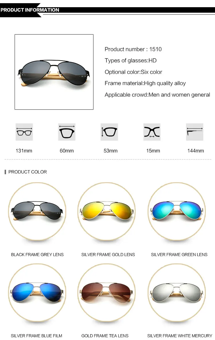 Bamboo pilot Солнцезащитные очки Мужские деревянные металлические женские пилот брендовые дизайнерские зеркальные солнцезащитные очки для женщин и мужчин с футляром Ретро de sol