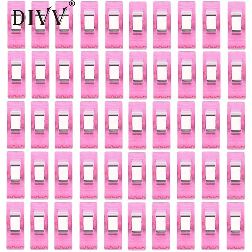 

50pcs Plastic Quilter Holding Wonder Clips Clamps Sewing Craft Quilt Binding Clothes Pegs Support Dropship feb22