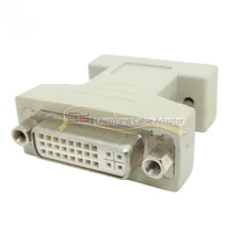 VGA SVGA RGB 15Pin Male to DVI-I 24+5 Female adapter Beige for video card