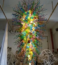 

Hotel Decorative Items Unique Lighitng Long Blown Glass Chandelier