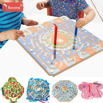 

3D Cartoon Star Sky Maze Magnetic Baby Toys for Kids Early Educational Puzzle Wooden Toys Montessori Children's Toy T0156
