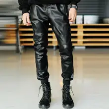 S-5XL! для мужчин кожаные штаны большой ярдов Мужчин's мотобрюки зима утолщение мужской повседневные одежда певицы