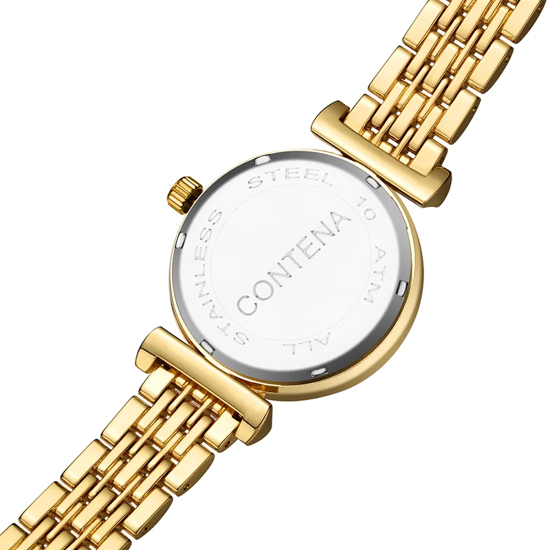 Женские кварцевые часы люксовый бренд Contena женские наручные часы полностью из нержавеющей стали женские часы Mujer женские новые наручные часы