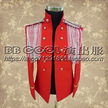 Ночной клуб бар мужская куртка певца личности модный костюм Мужская мода панк волна плюс размерные куртки мужской сценический певец костюмы