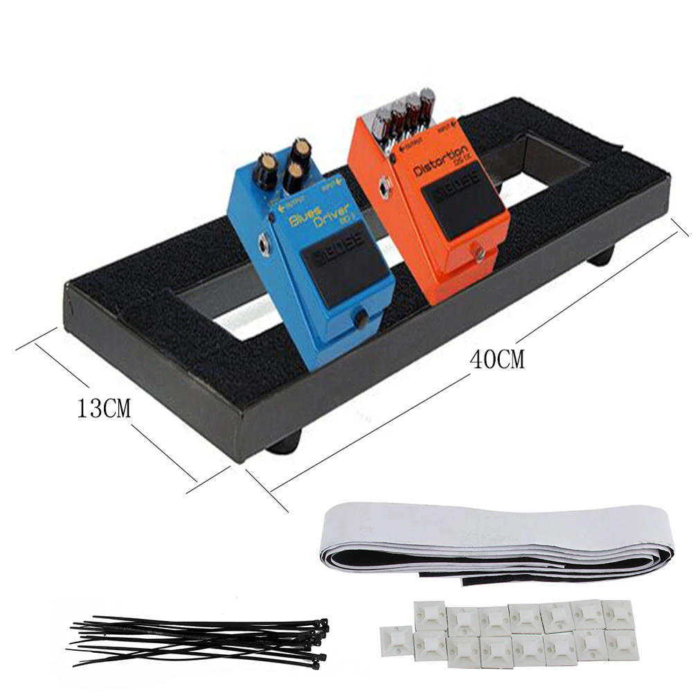 S/M сплав металла гитары педали панели педаль эффектов доска чехол для электрогитары + 1 клейкие ленты с клейкой подложкой Галстуки Explant