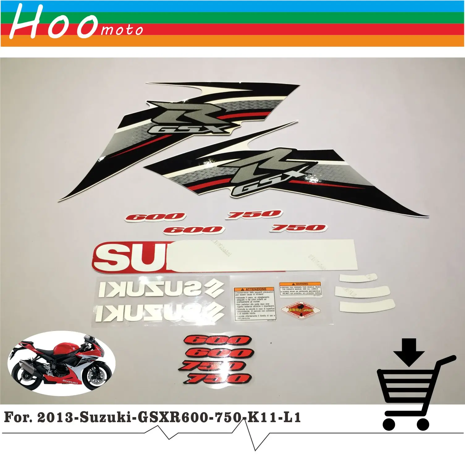 

2013 GSXR GSX R 600 750 K11 L1 High Quality Decals Sticker Motorcycle Car-styling Stickers for Suzuki Decals Sticker MOTO