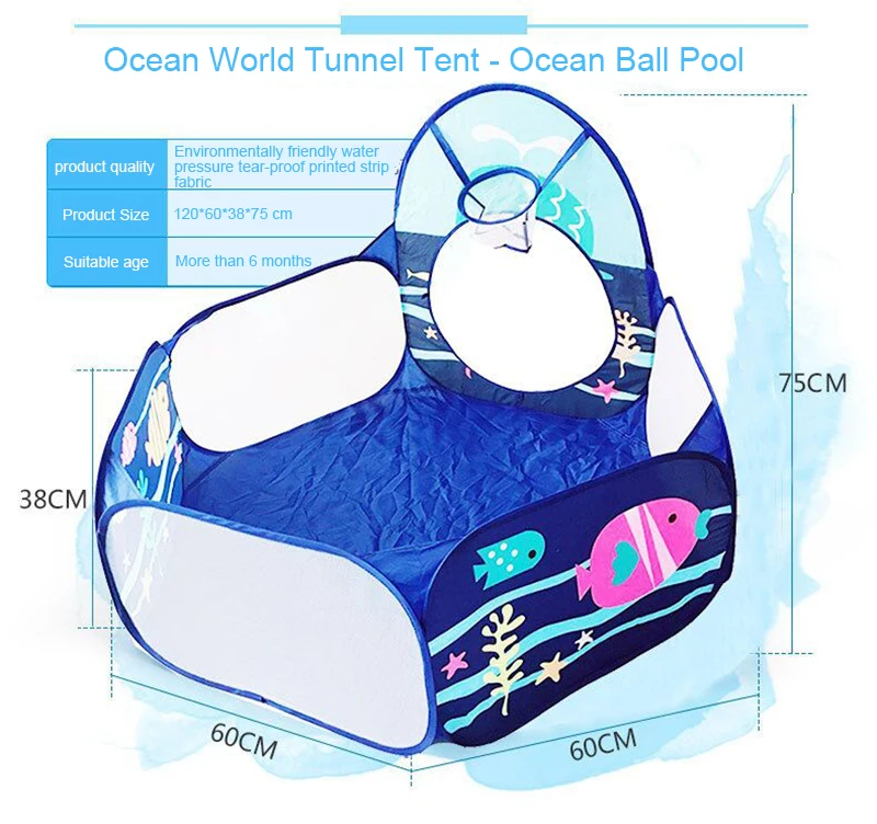 Большая игрушка Детские палатки дети ползают туннель игровой шатер Дом мяч Яма бассейн палатка для игрушечный шар для детей Бассейн океан мяч держатель набор
