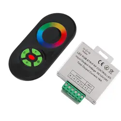 Светодиодный RGB светодиодные ленты RF контроллер постоянного тока 12 V-24 V Беспроводной RF переключатель сенсорной панели RGB пульт