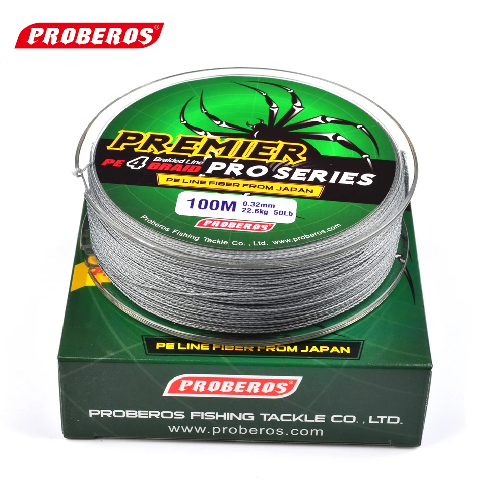 

100M Fishing PE Line braided nylon wire for fishing material multifilament 8LB-100LB with Green Package