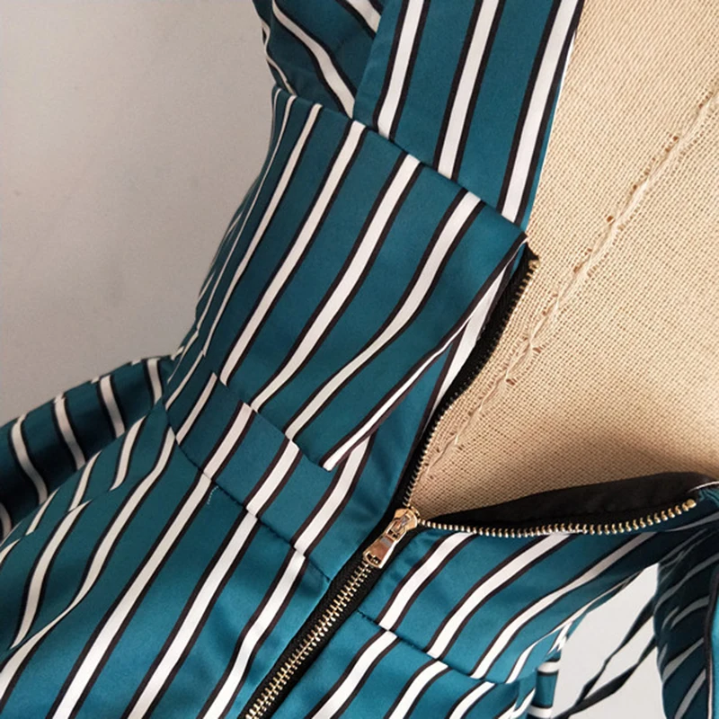 Полосатый нерегулярные рубашка с открытыми плечами оборками спинки Туника Высокая Талия молния блузка Женский 2019 Летняя мода новый E020