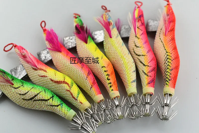 

Fishing Lure Hard Bait Fake Shrimp Wood Bait Fishing Wobbler Squid Jig 1pc/lot Artificial Lure jigging Lure Octopus Bait