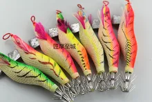 Fishing Lure Hard Bait Fake Shrimp Wood Bait Fishing Wobbler Squid Jig 1pc/lot Artificial Lure jigging Lure Octopus Bait 7pcs fishing squid hook 10cm 10g wood shrimp artificial lure glow jigging octopus bait luminous squid jig trout lure