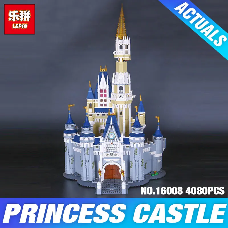 LEPIN 16008 Cinderella Princess Castle City set 4080pcs Model Building Block DIY Toys Birthday Christmas Gifts Compatible 71040 block-set